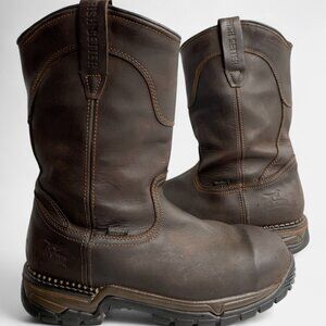 Irish Setter 83906 Wellington Men's 12 EE Steel Toe Work Boots Waterproof Vibram